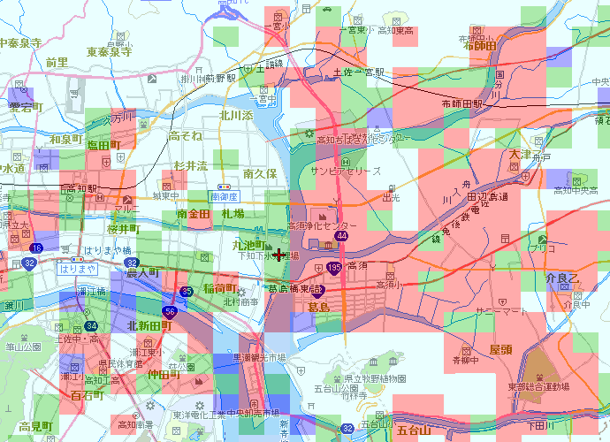 液状化可能性予測図